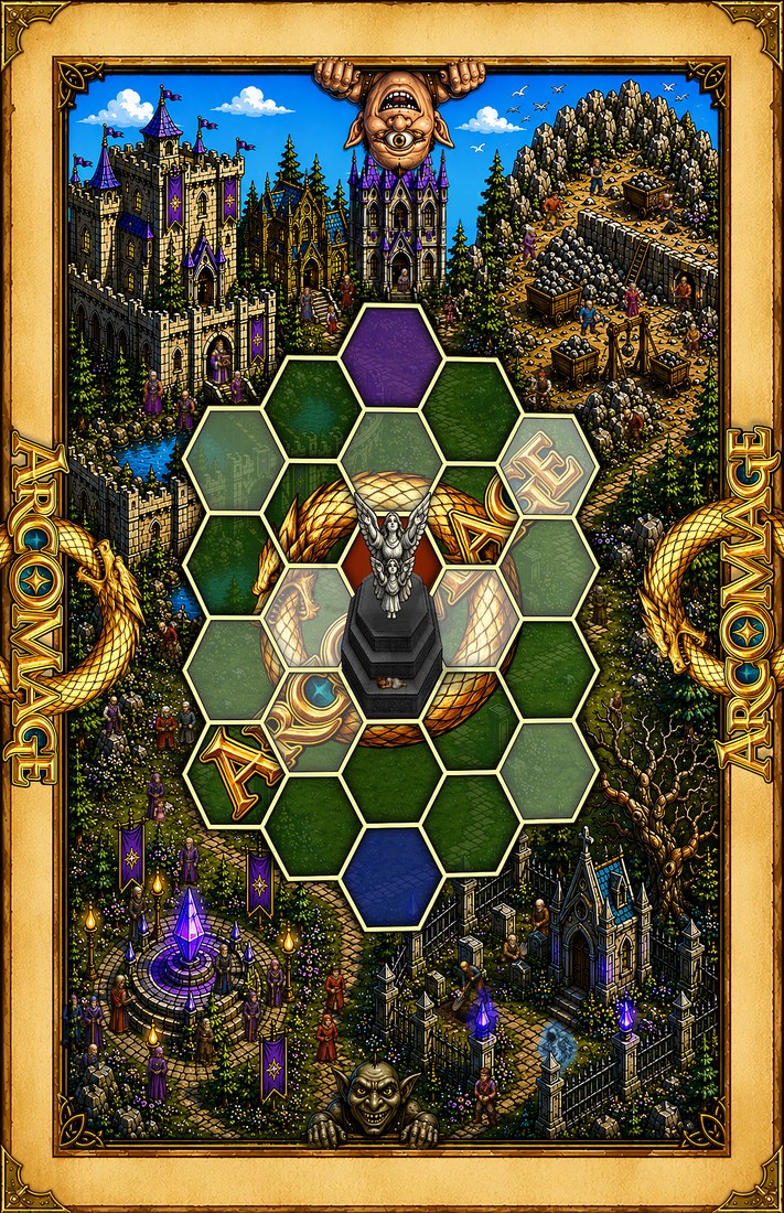 The physical ArcoMage board game