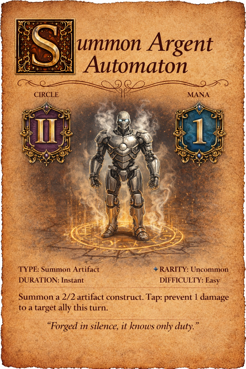 Argent Automaton spell card