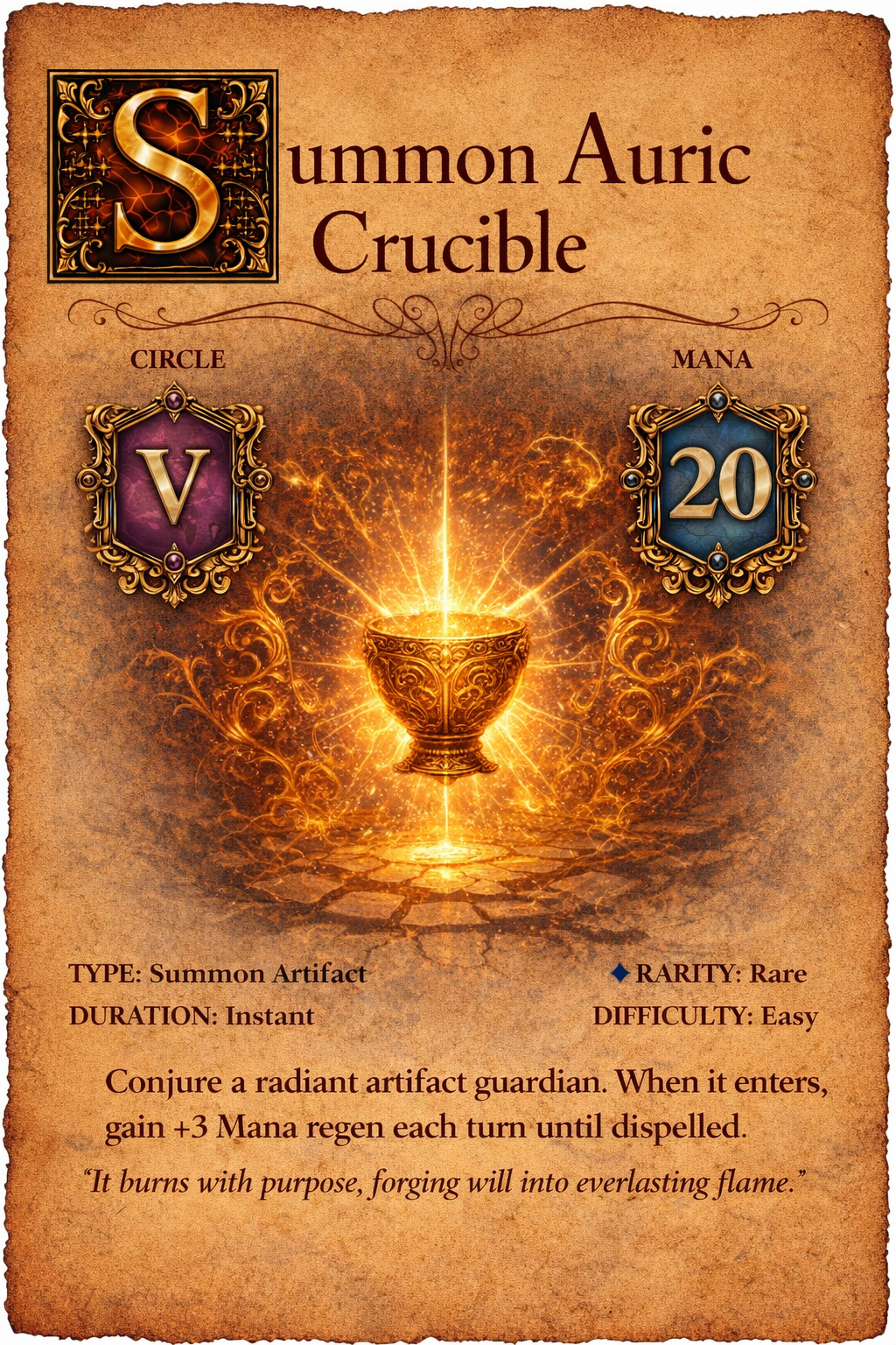 Auric Crucible spell card