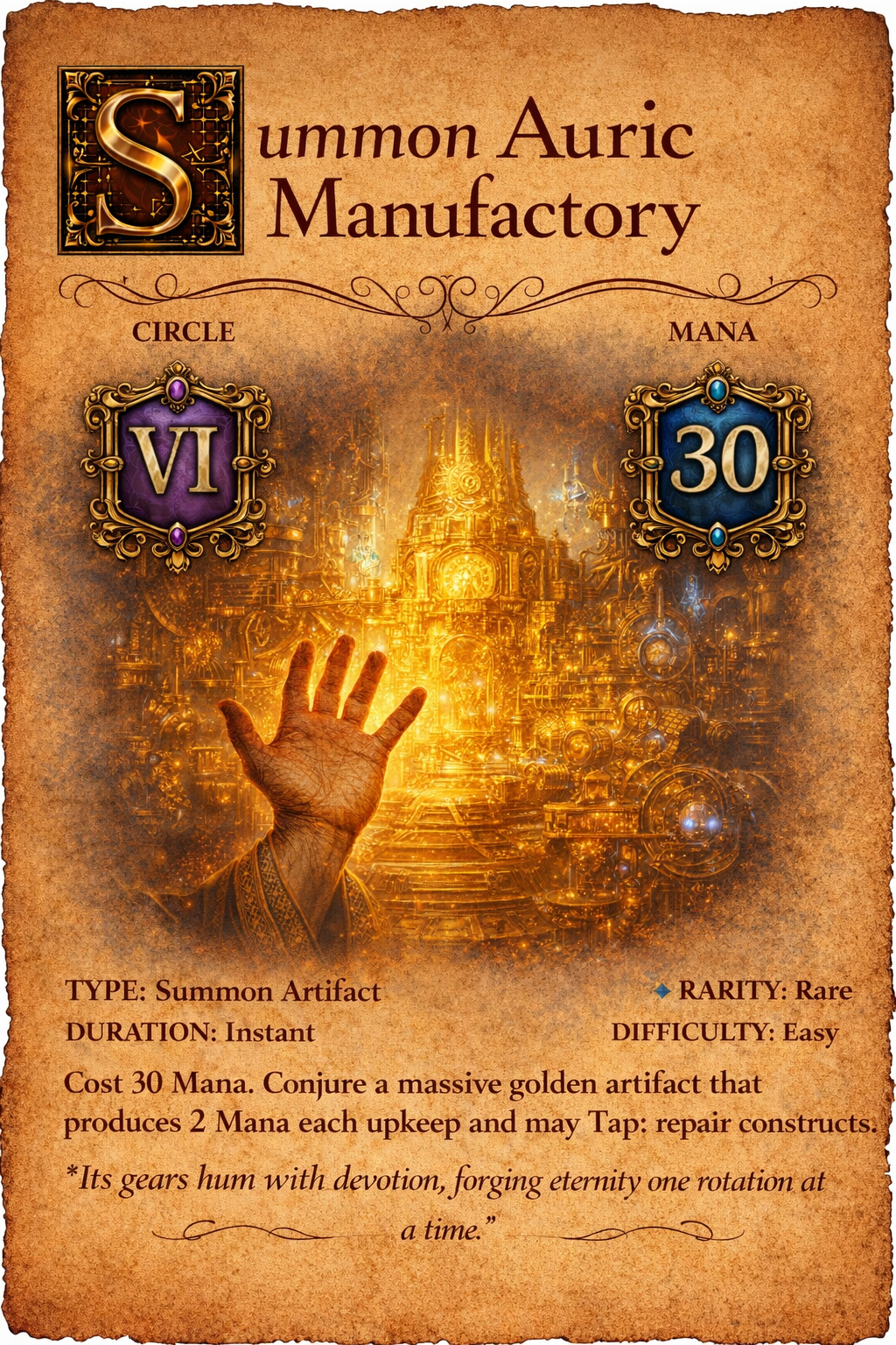 Auric Manufactory spell card