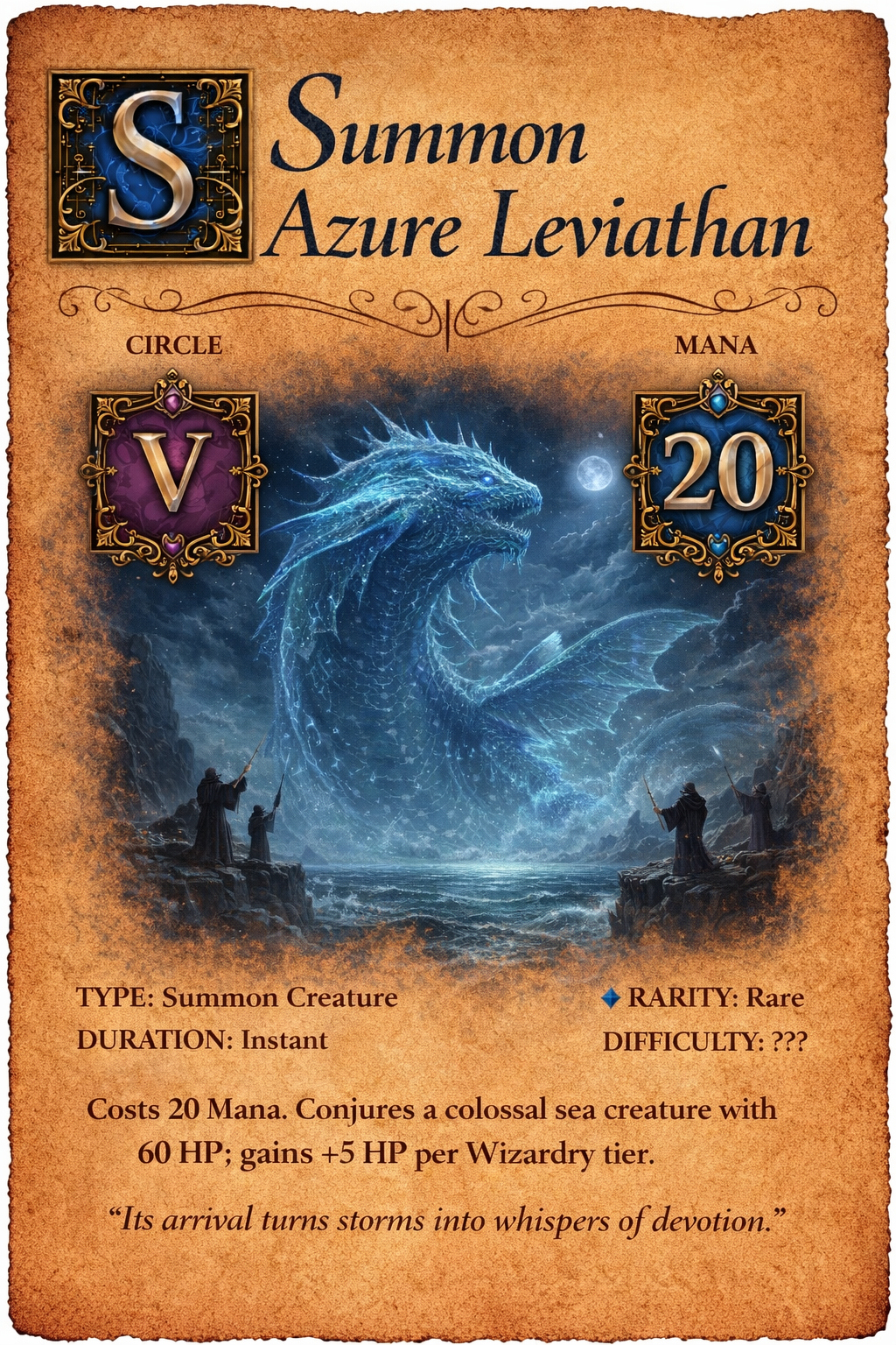 Azure Leviathan spell card