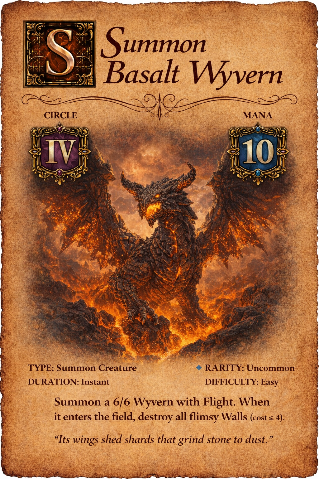 Basalt Wyvern spell card