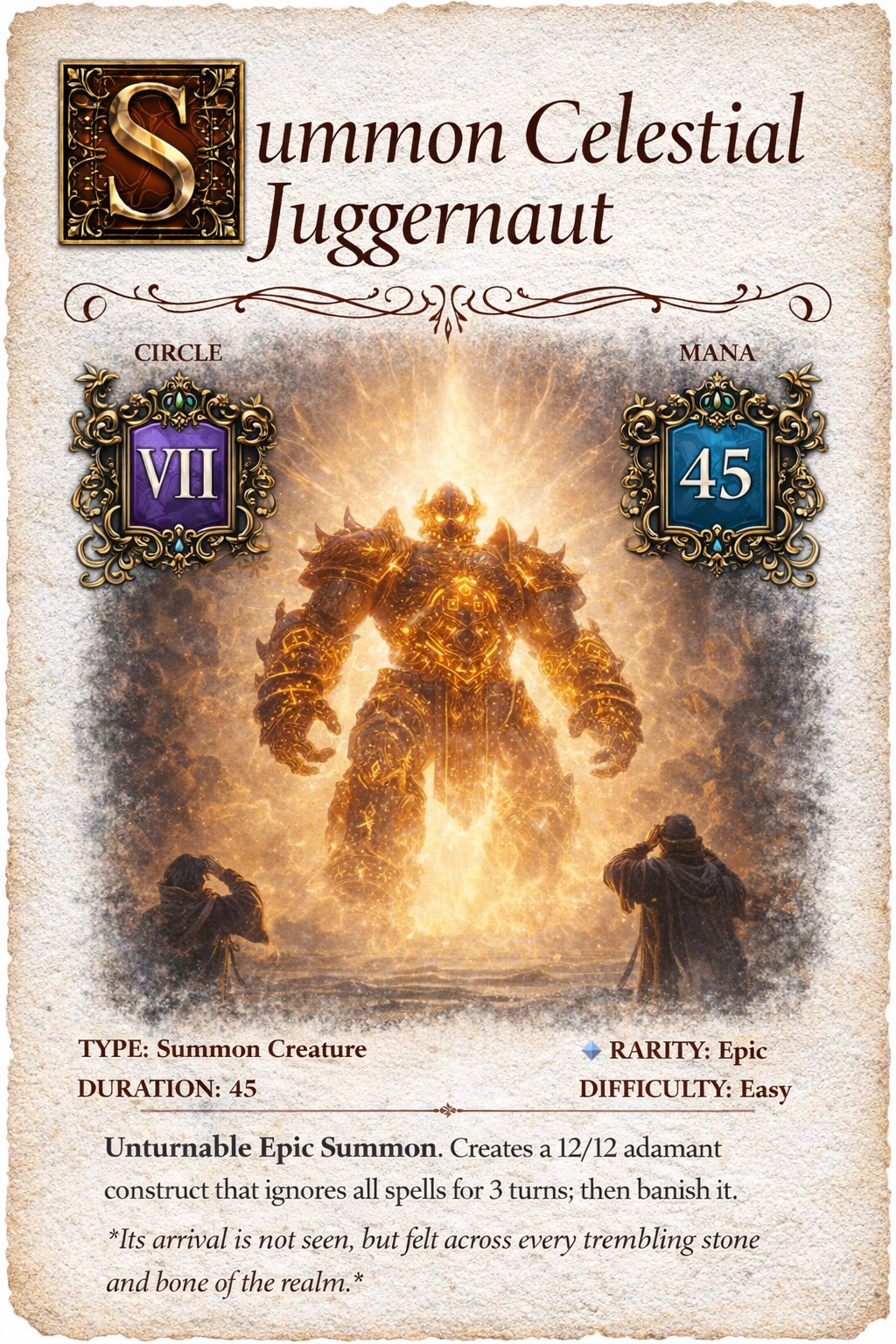 Celestial Juggernaut spell card