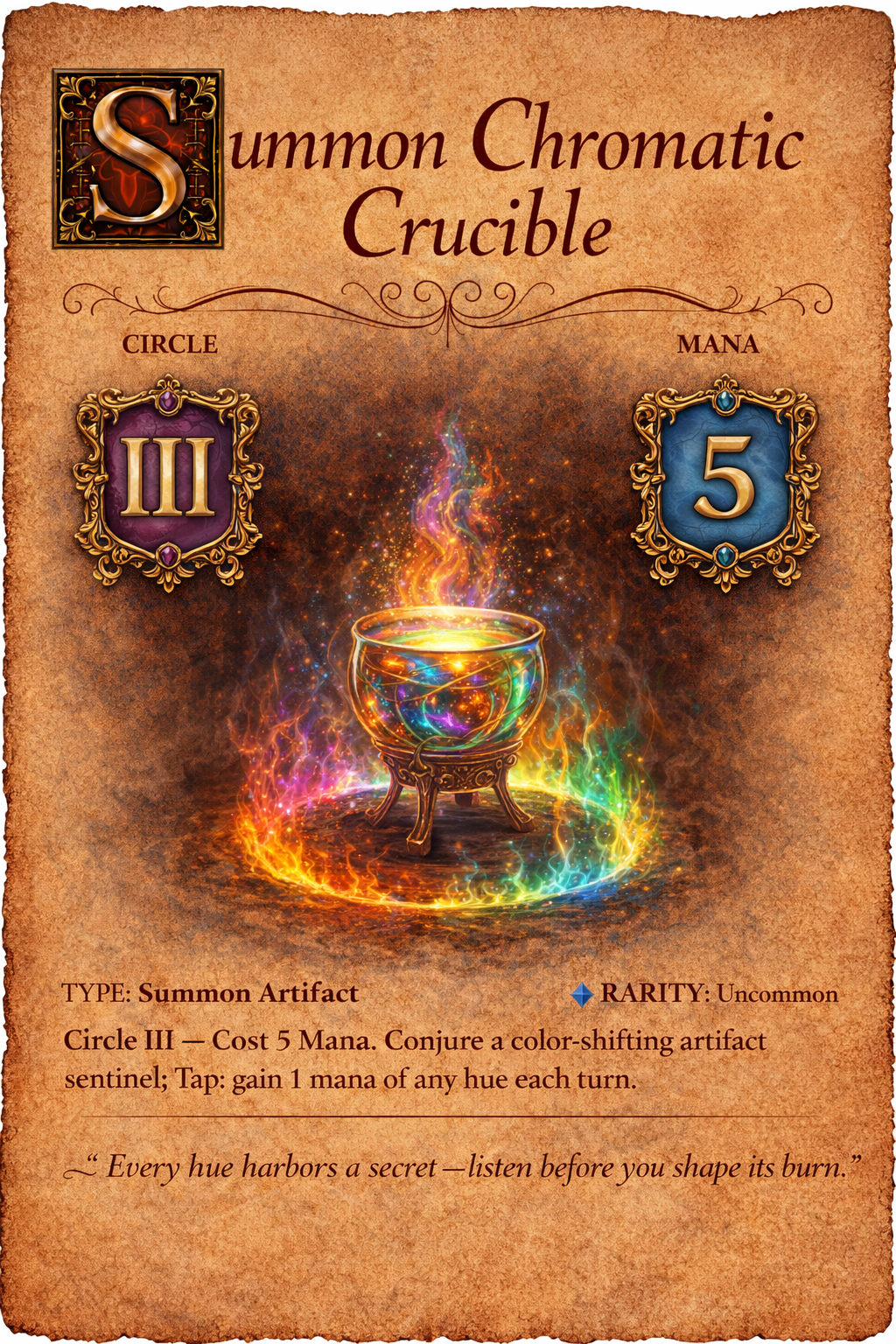 Chromatic Crucible spell card
