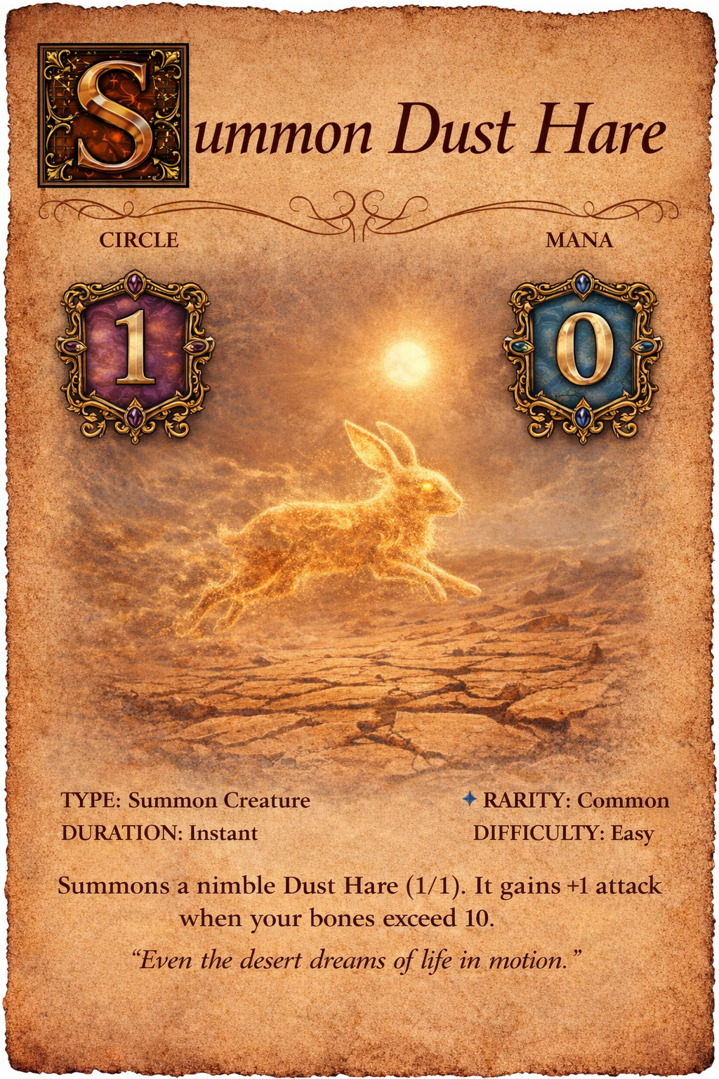 Dust Hare spell card