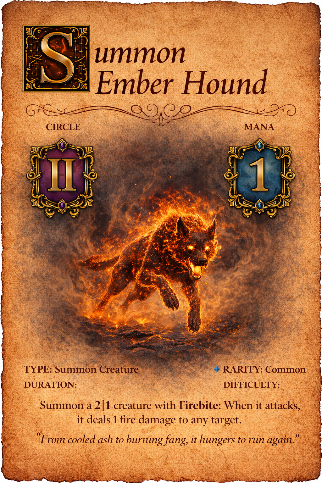 Ember Hound spell card