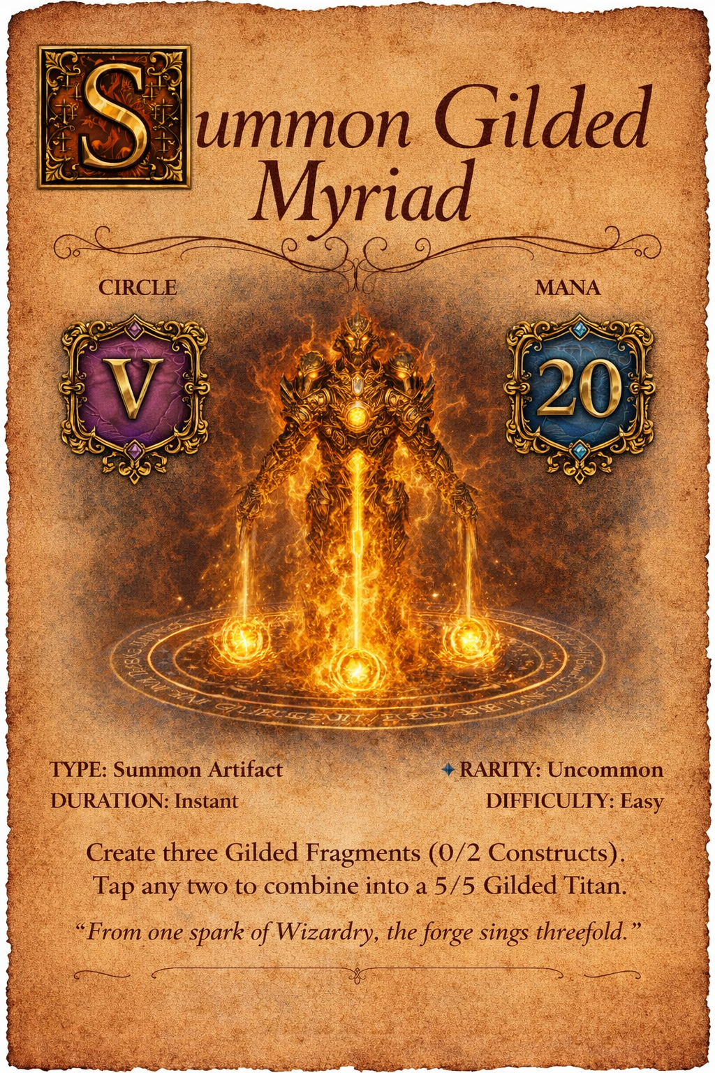Gilded Myriad spell card