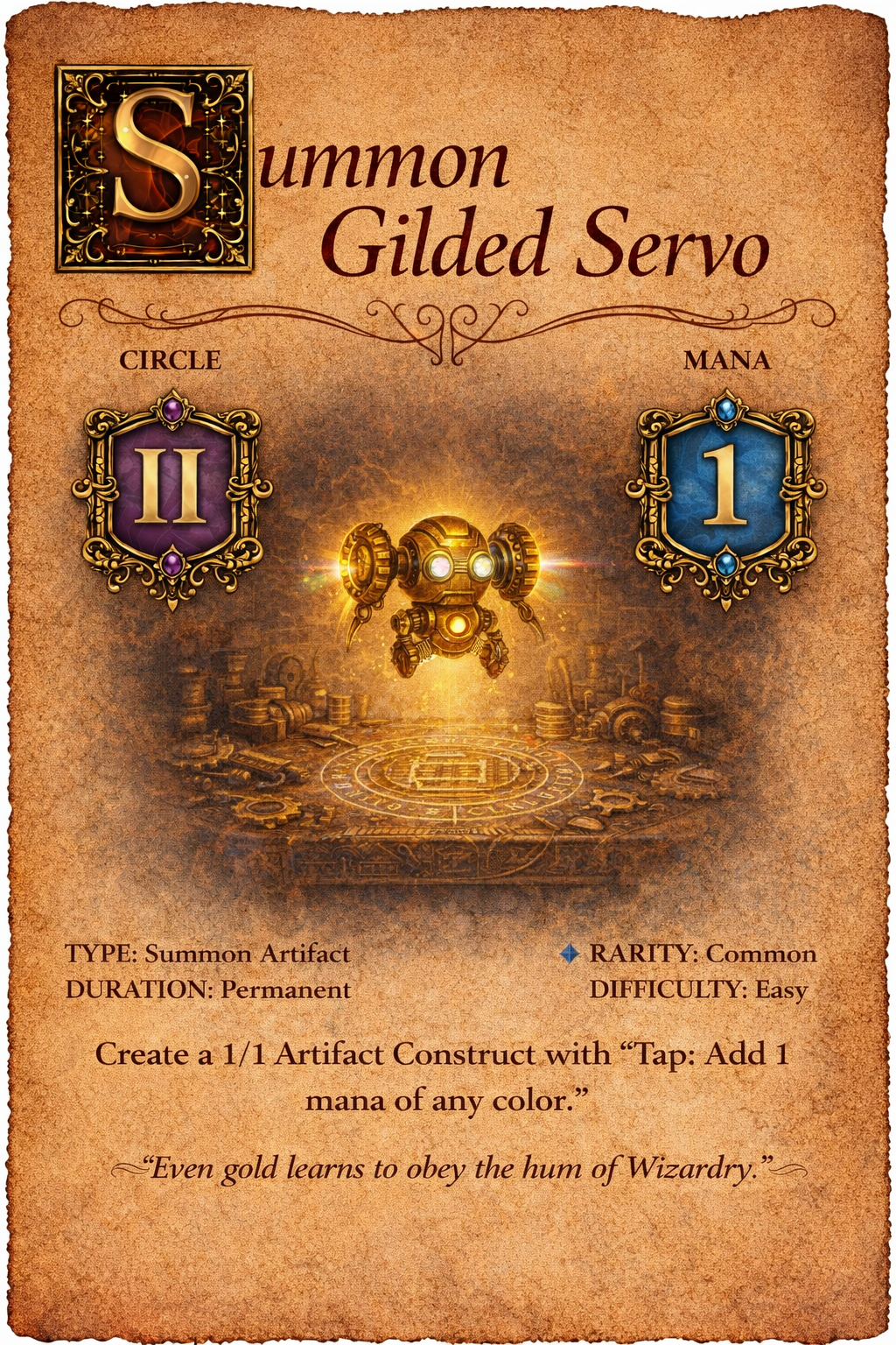 Gilded Servo spell card