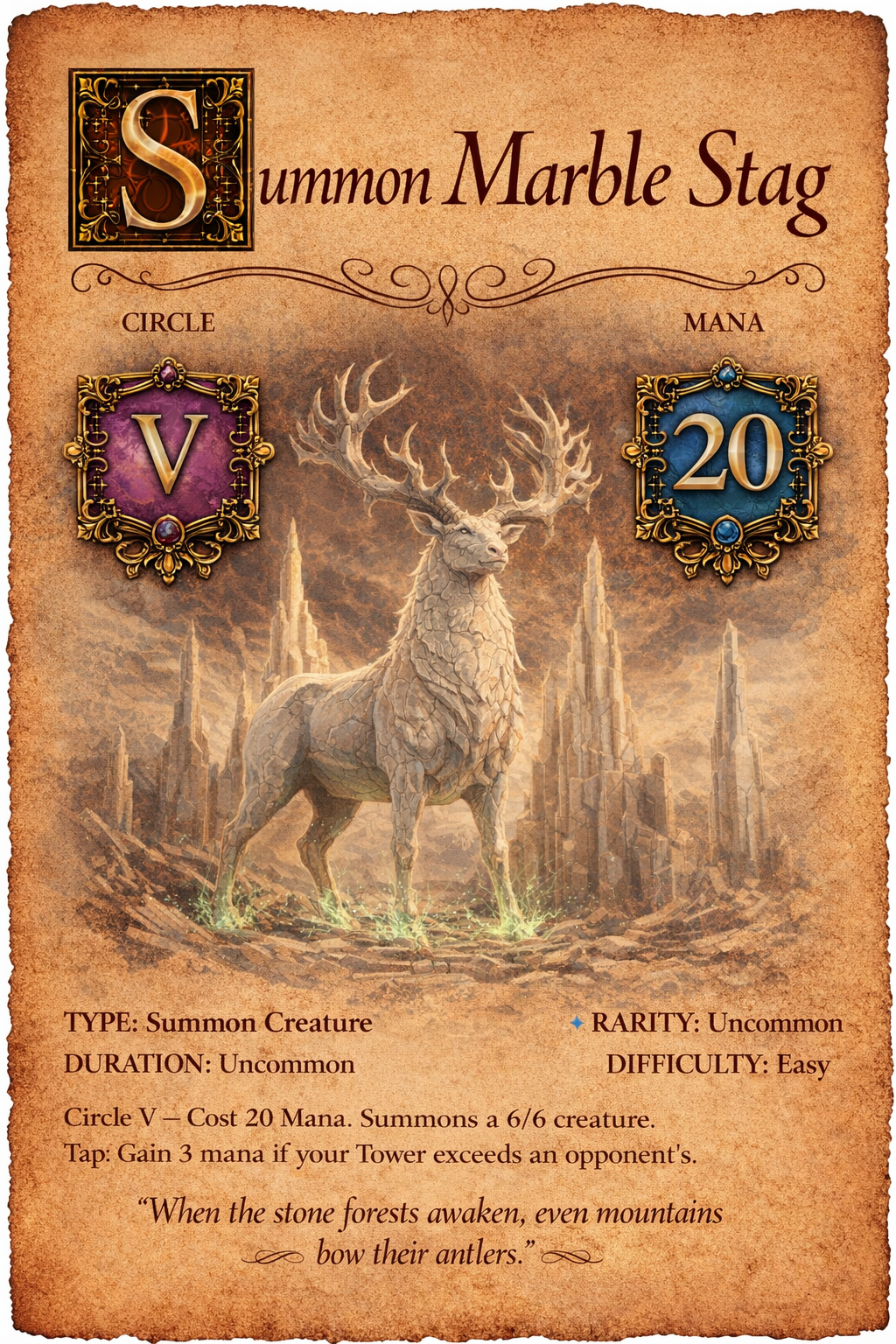 Marble Stag spell card