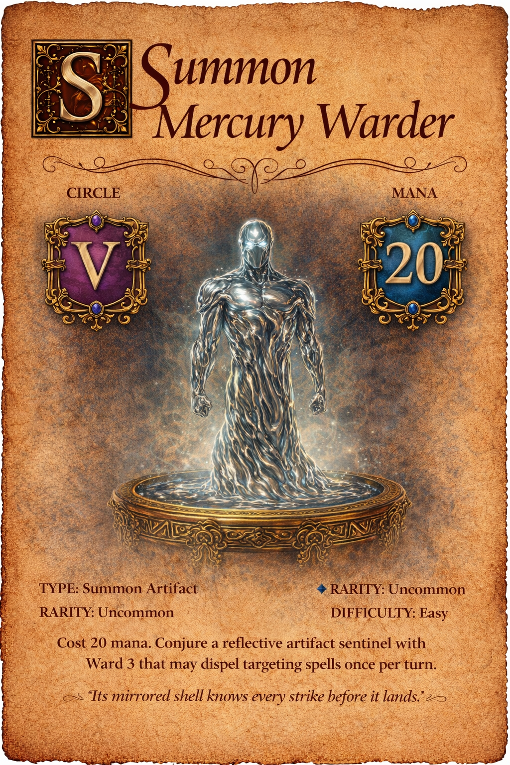 Mercury Warder spell card