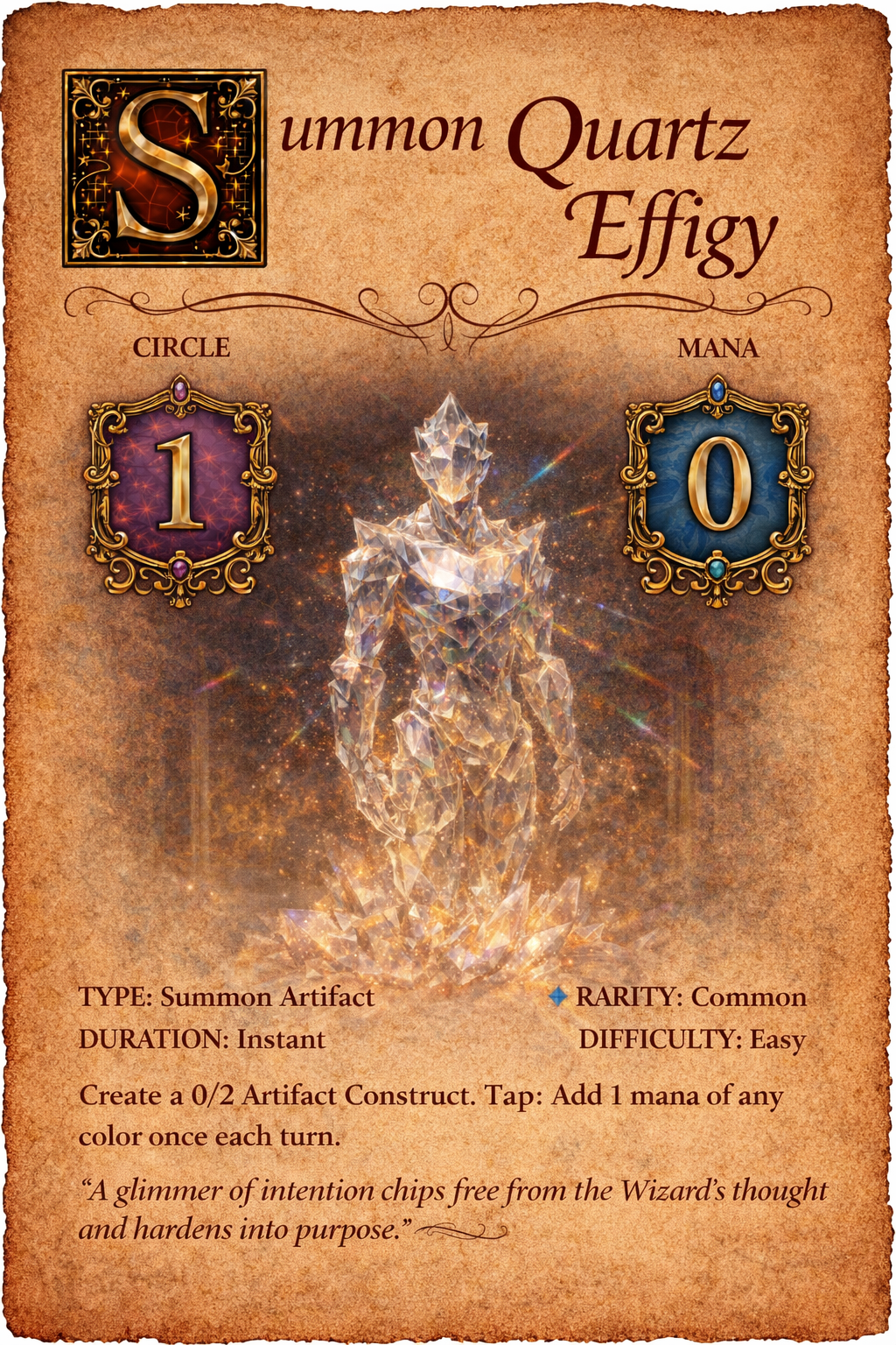 Quartz Effigy spell card