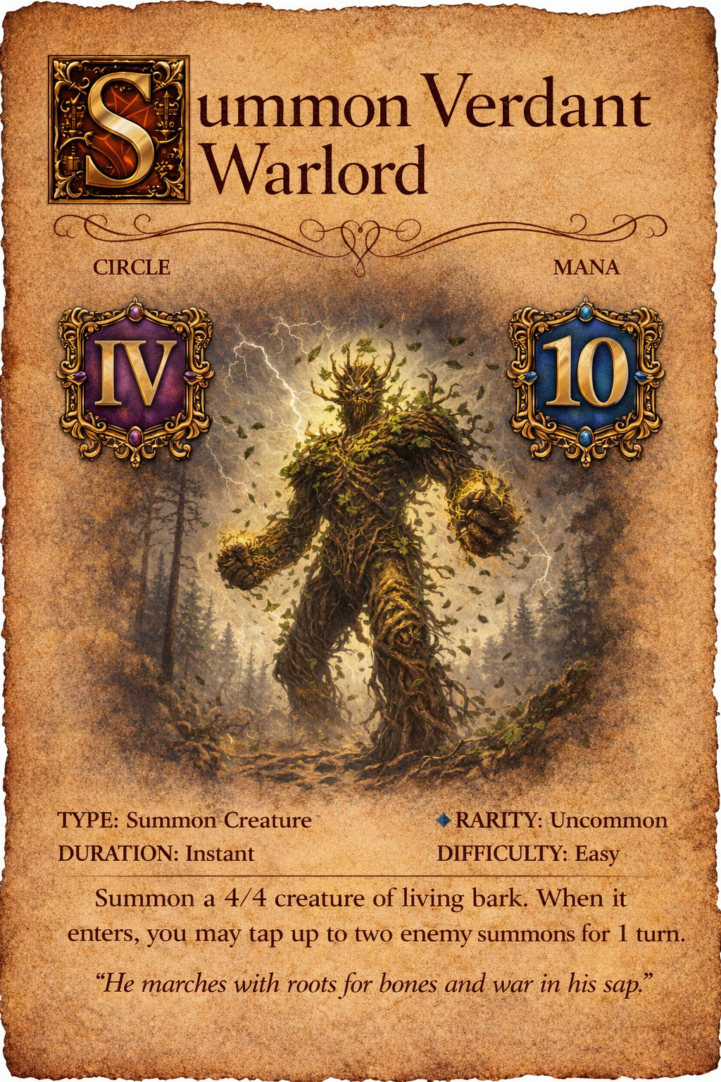 Verdant Warlord spell card